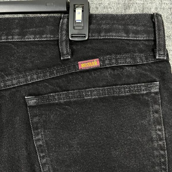 Rustler Jeans Men 40 Black Classic Regular Fit Workwear Casual - Picture 4 of 10